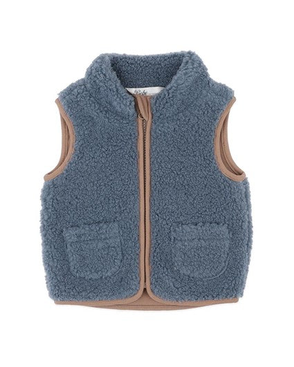 BLUE TEDDY FLEECE VEST