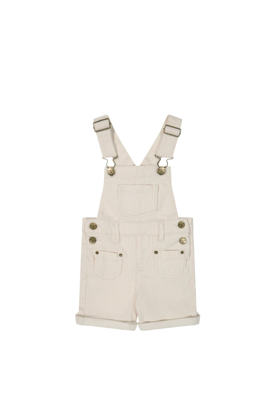 Chase Short Overall - Powder Pink/Egret