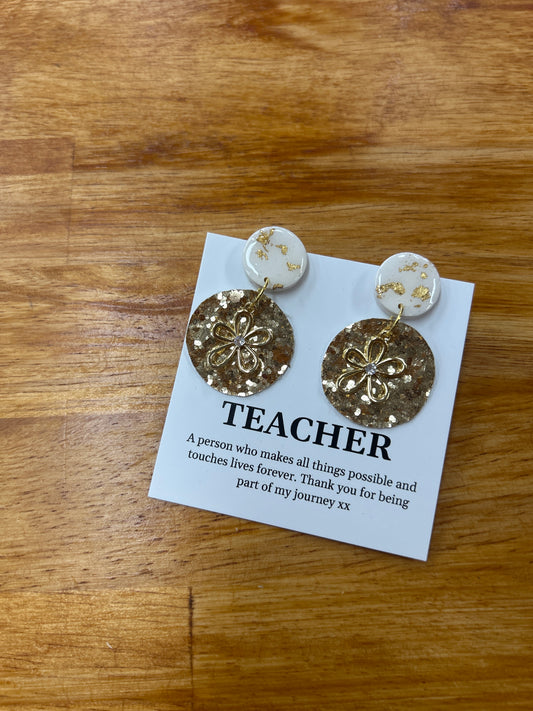 Teacher Earrings - Flowers