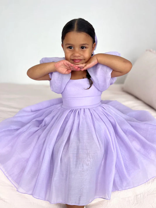 Lucy Girls Lilac Midi Dress