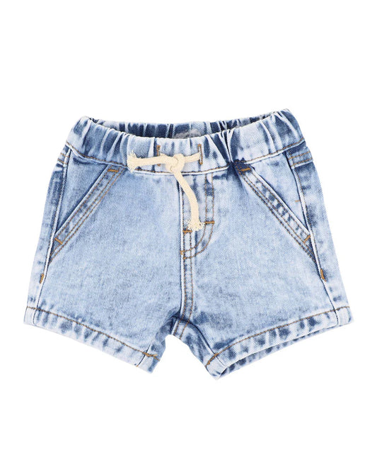 BOYS ACID WASH DENIM SHORTS