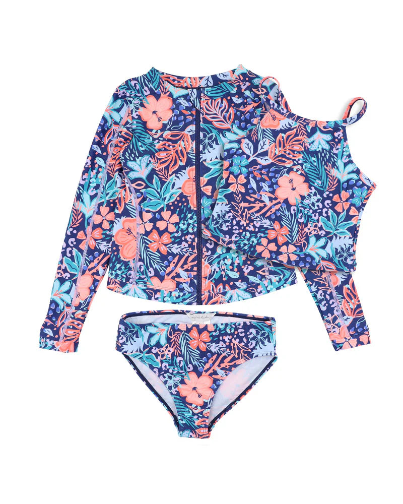 COCO PRINT LS 3 PIECE SWIM SET 8-14 YRS