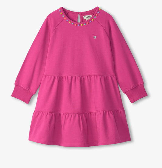 Girls Flowers Gathered Tiered Dress