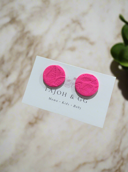 The Hot Pink Maxi Studs