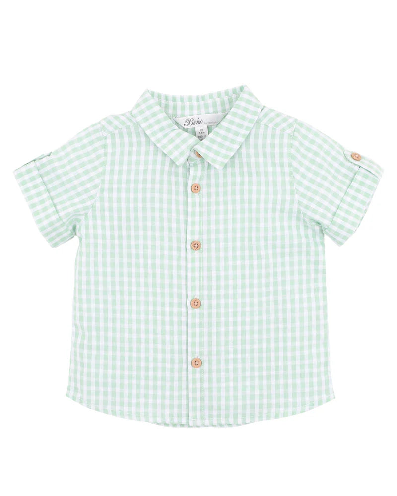 Roman Green Check SS Shirt