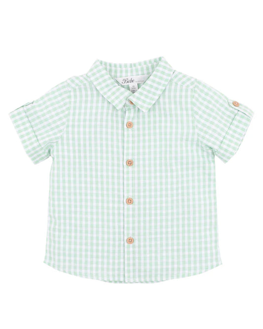 Roman Green Check SS Shirt