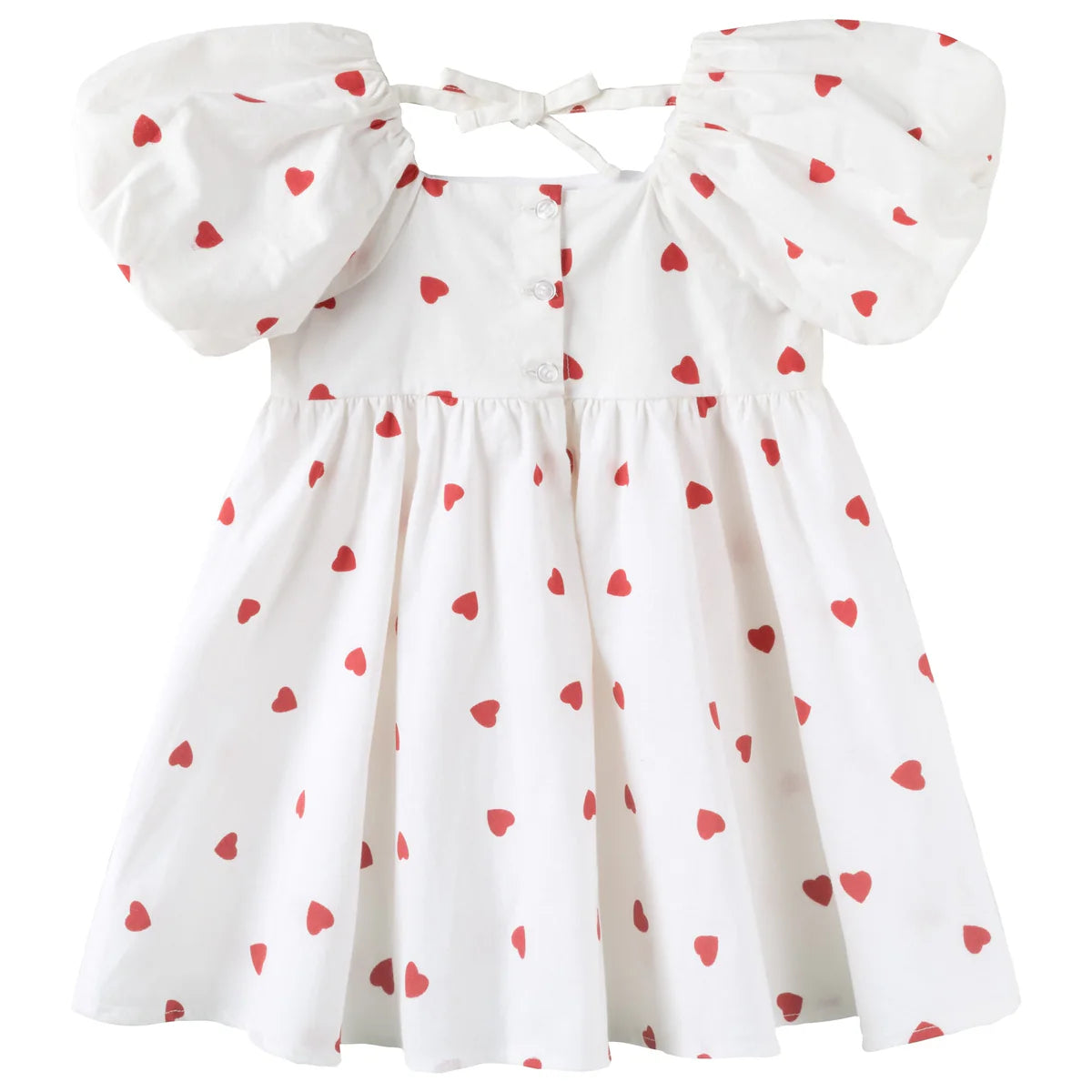 LOVE HEARTS PUFF SLEEVE DRESS
