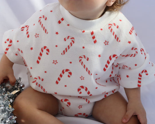 PEPPERMINT POP I BUBBLE ROMPER