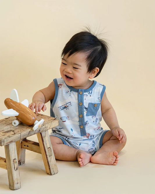 HARLAN PRINT AEROPLANE ROMPER