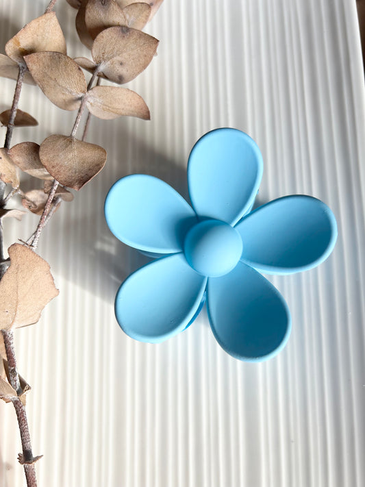 Light Blue Flower Claw Clip