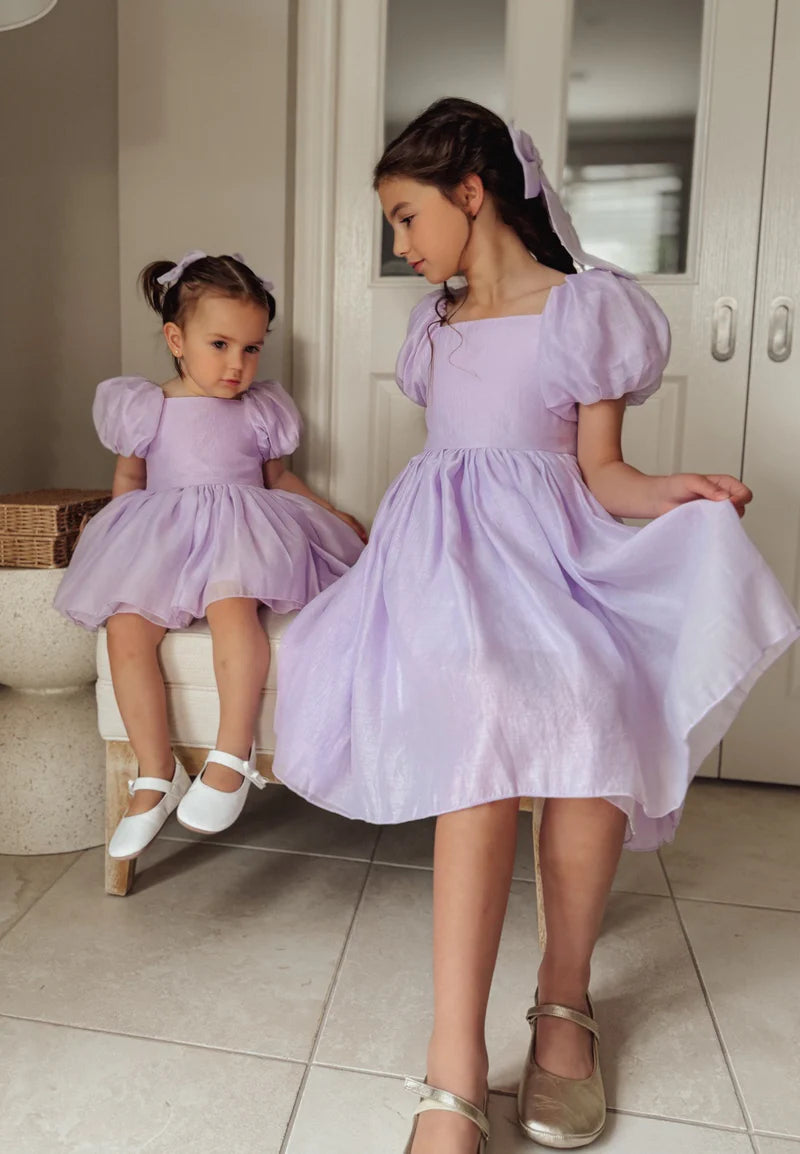 Lucy Girls Lilac Midi Dress