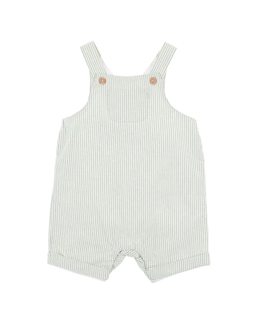 Roman Green Stripe Overalls