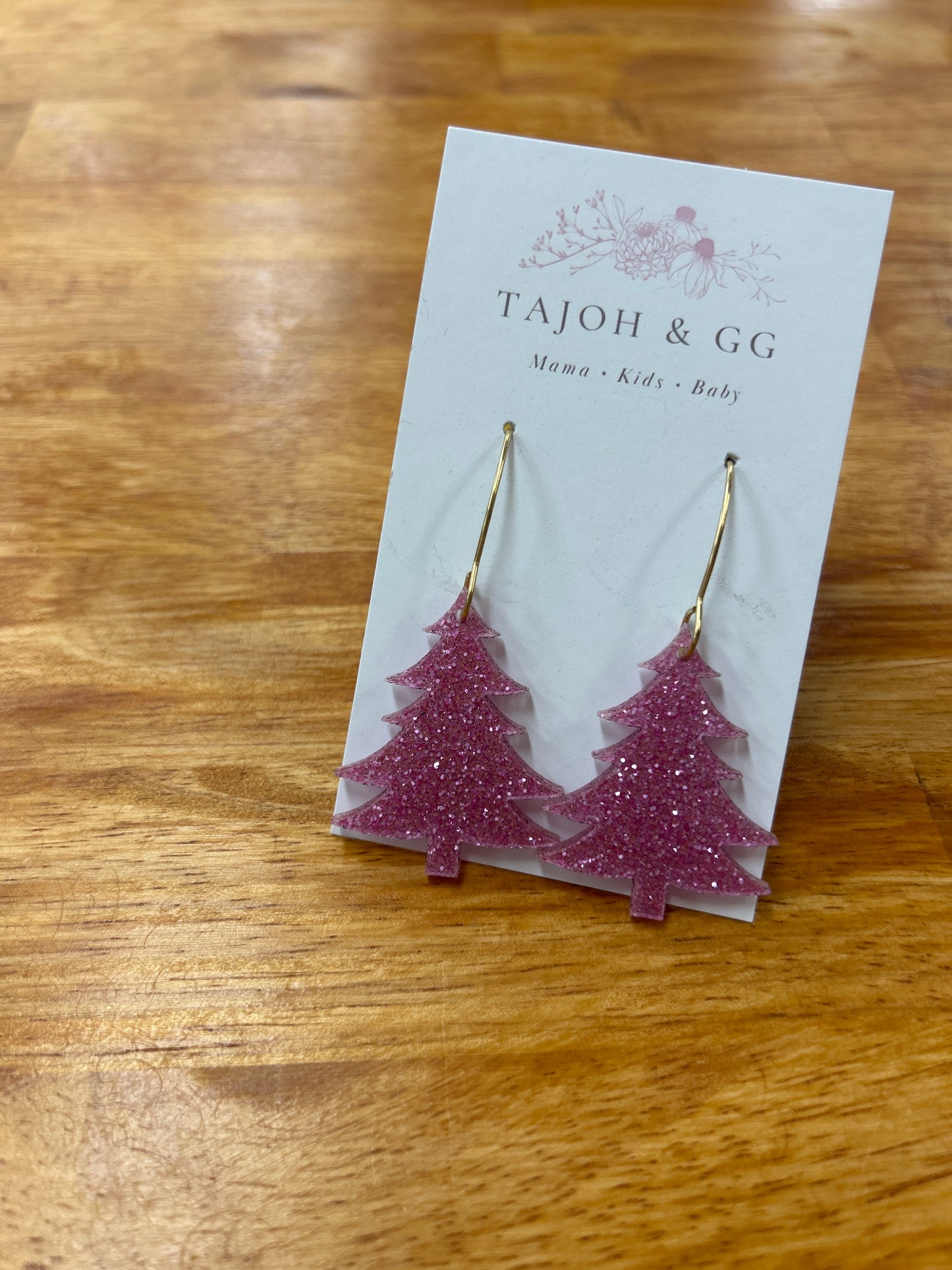 Pink Glitter Christmas Trees