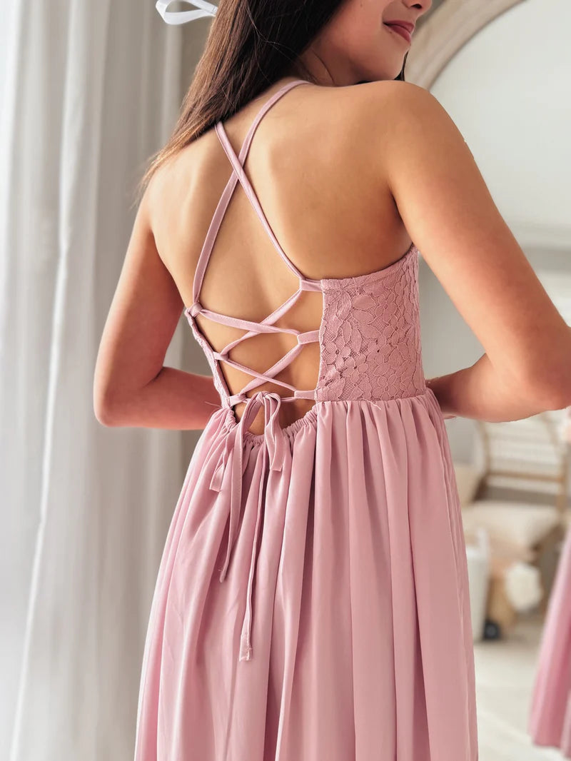 Isabelle Dusty Pink Girls Dress