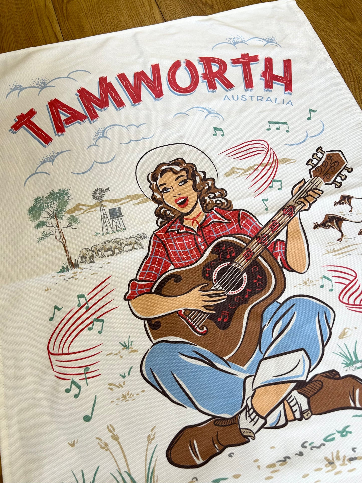 Country Music Tea Towel - Tamworth