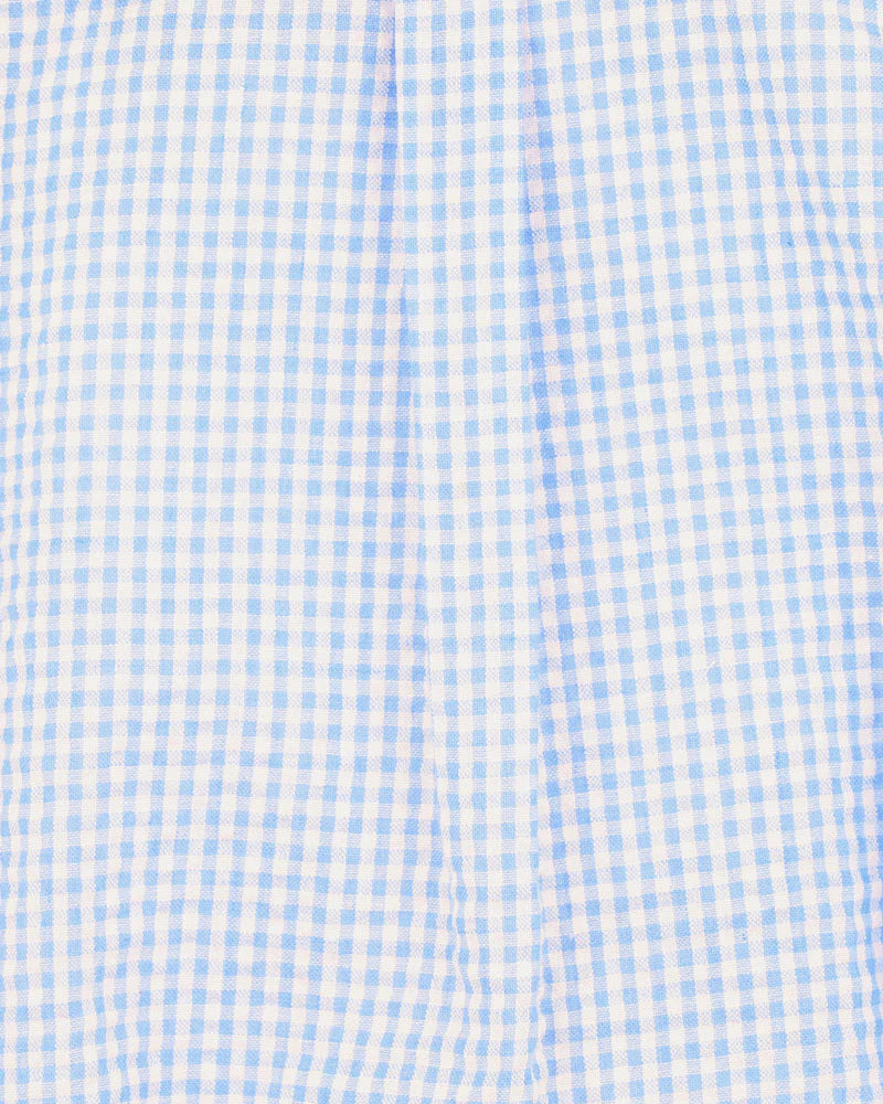 Roman Shirt Bodysuit Blue Check