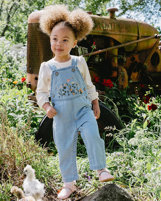 BOTANICA EMBROIDERED OVERALLS