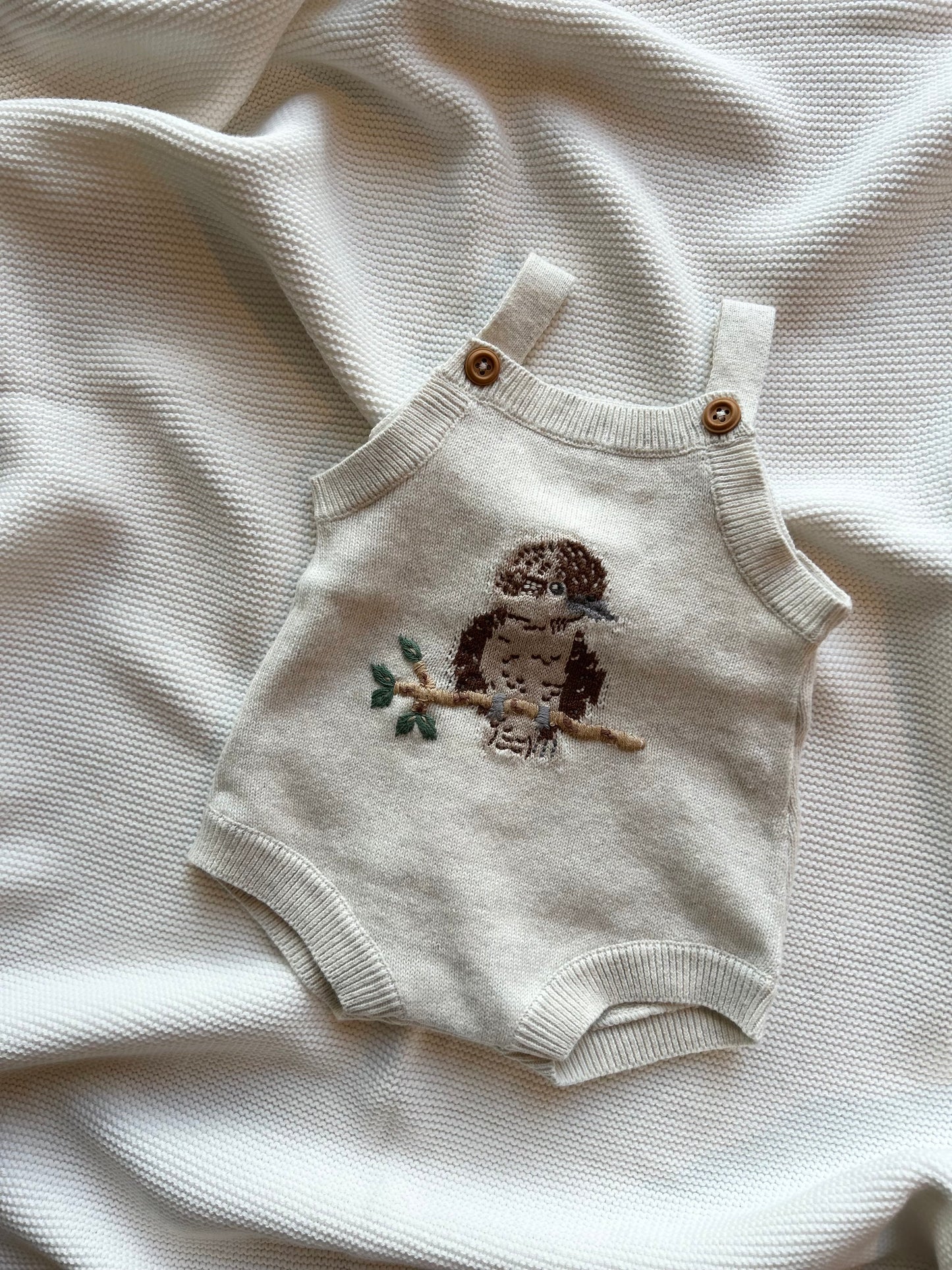 Australiana Organic Kookaburra Knit Bodysuit