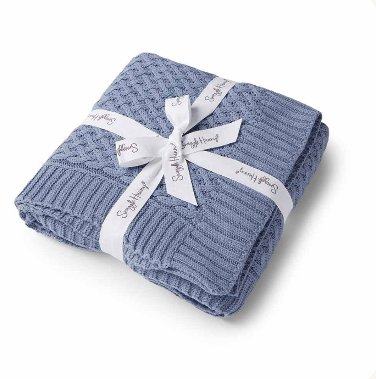 River Diamond Knit Organic Baby Blanket