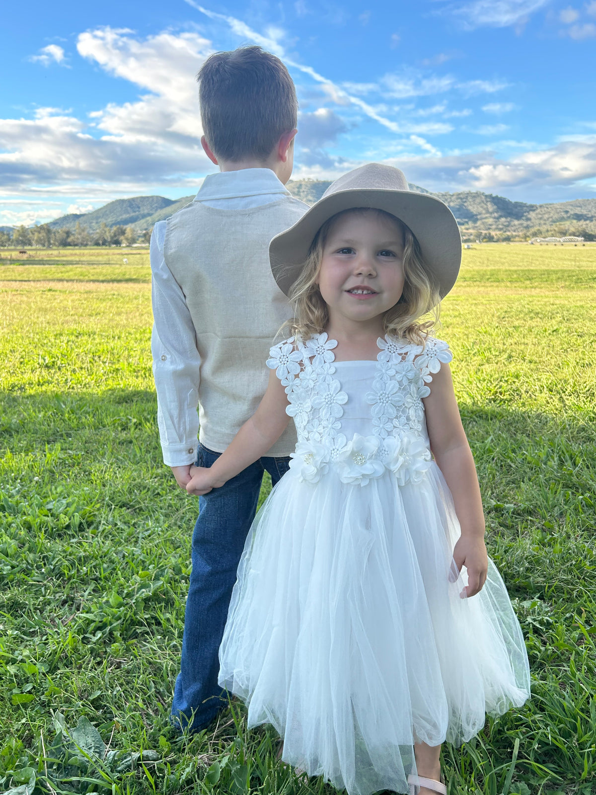 Layla Girls White Tutu Dress