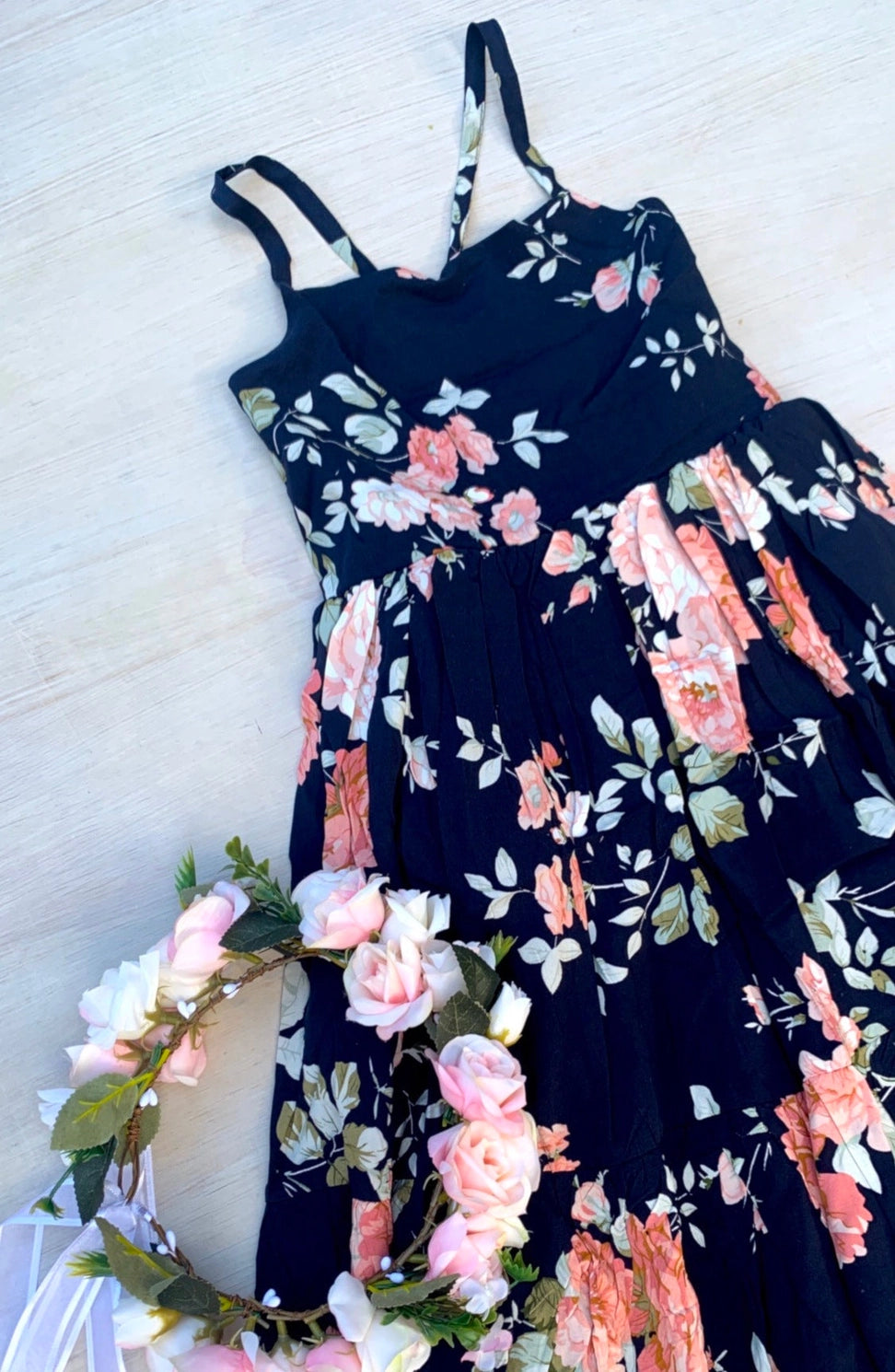 Ava Girls Floral Maxi Dress | Blue