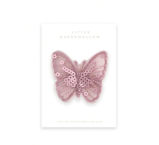 Clip - Sequin Butterfly - Mauve