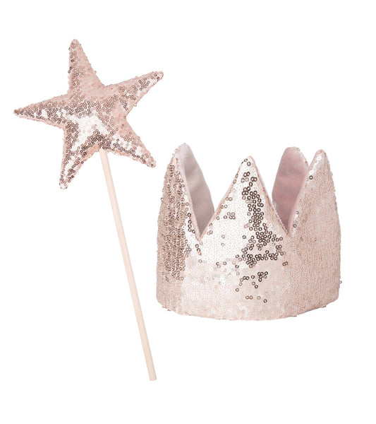 Princess Party Crown & Wand Set - Pink - One Size