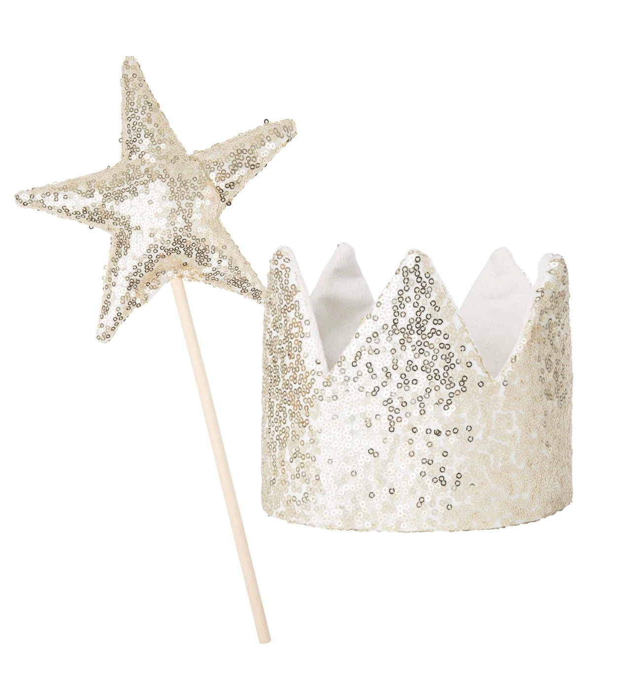Princess Party Crown & Wand Set - Gold - One Size