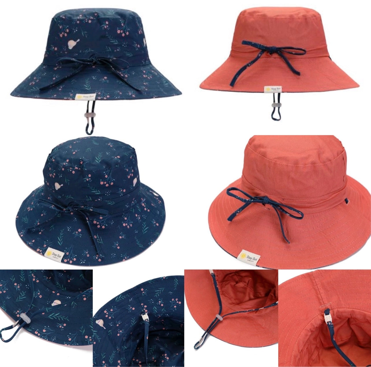 Birds and Garden Reversible Sun Hat