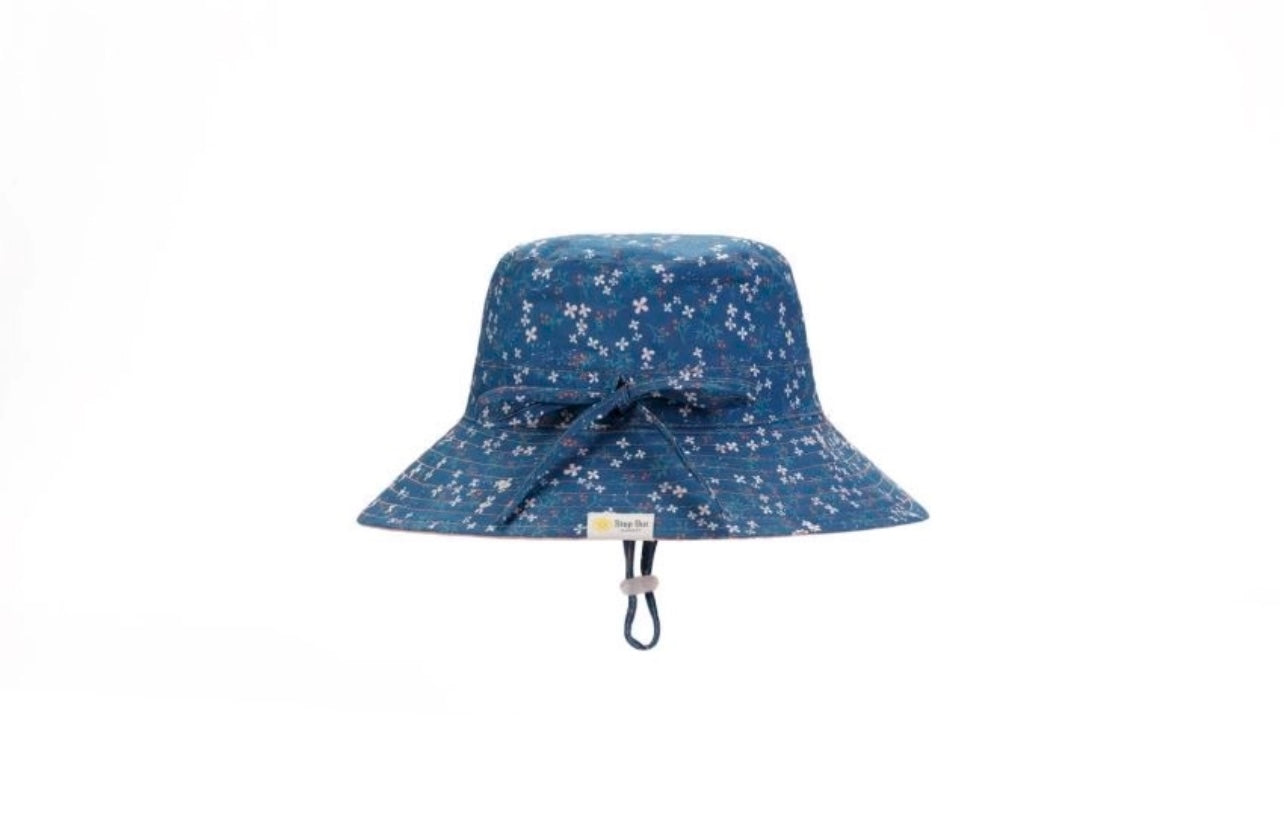 Floral Baby's Breath Reversible Sun Hat