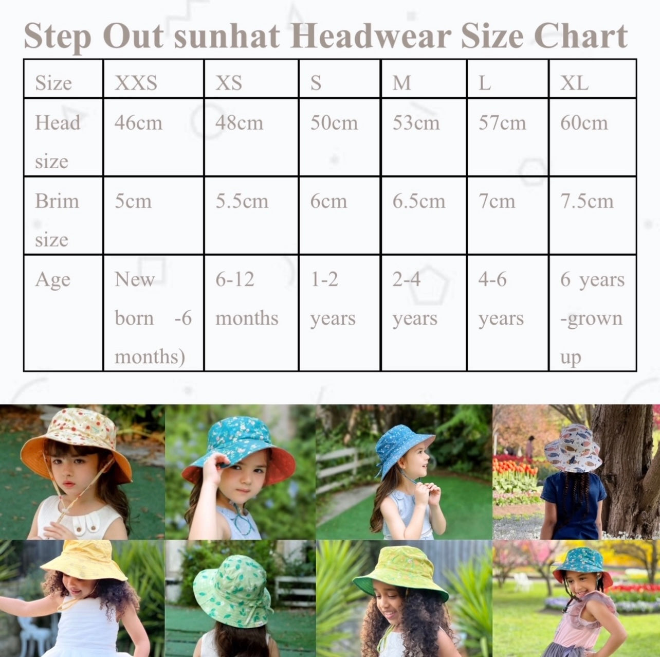 Floral Baby's Breath Reversible Sun Hat
