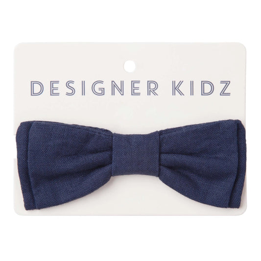 Finley Linen Bow Tie - Navy