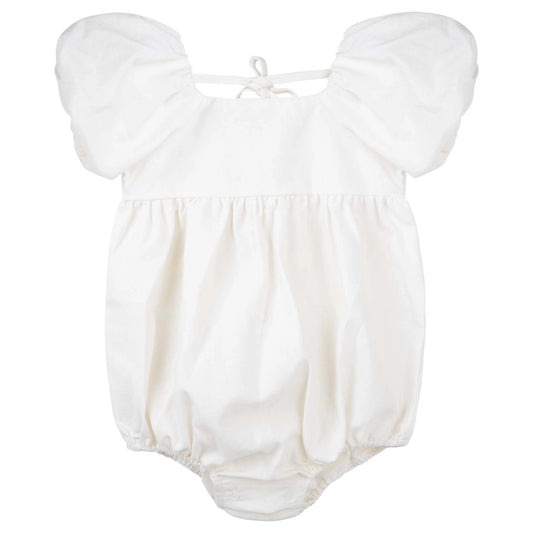 Grace Tie Back Romper - Ecru