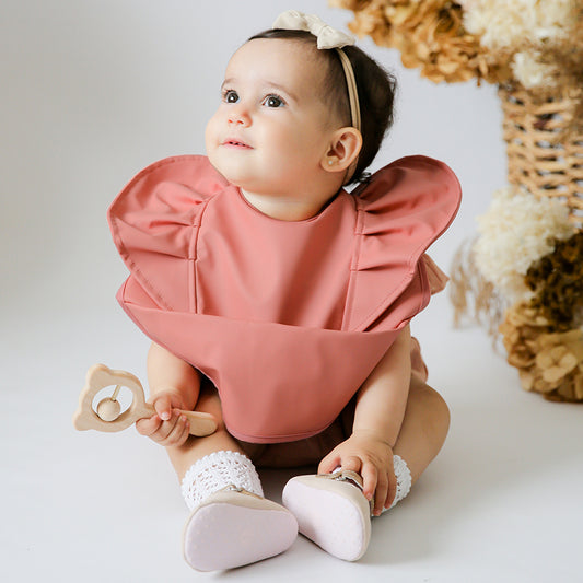 Teracotta Frill Snuggle Bib
