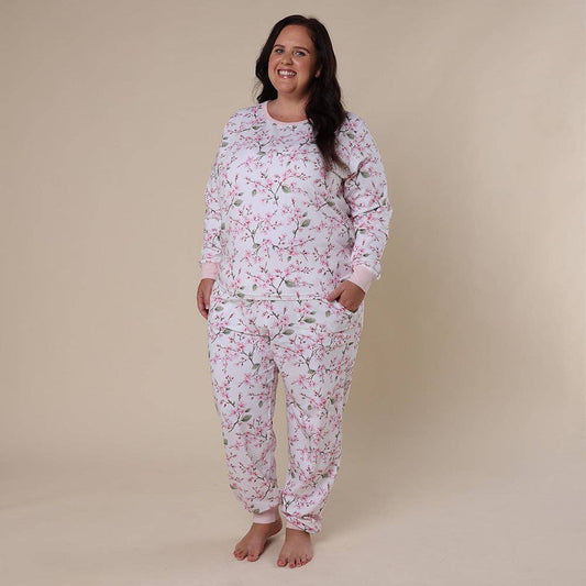 Cherry Blossom Organic Womens Long Sleeve PJ Set
