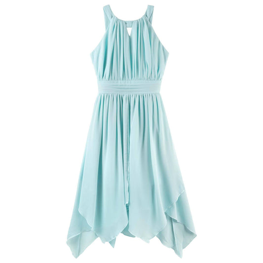 Angelene Panelled Dress - Aqua