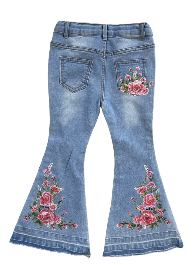 Floral Boot Flare Denim Jeans