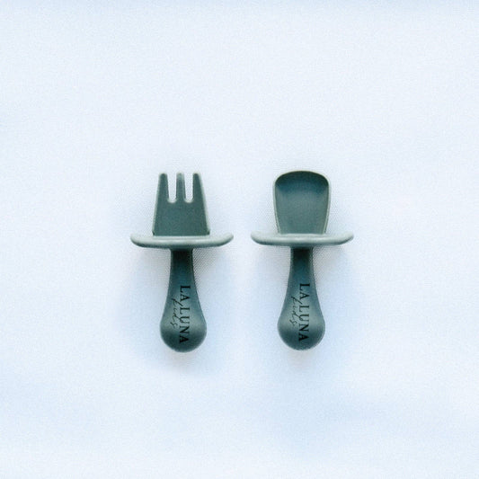Training Fork & Spoon Set Sage
