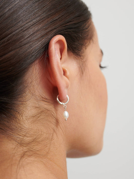 Daphne Silver Plated Pearl Earrings