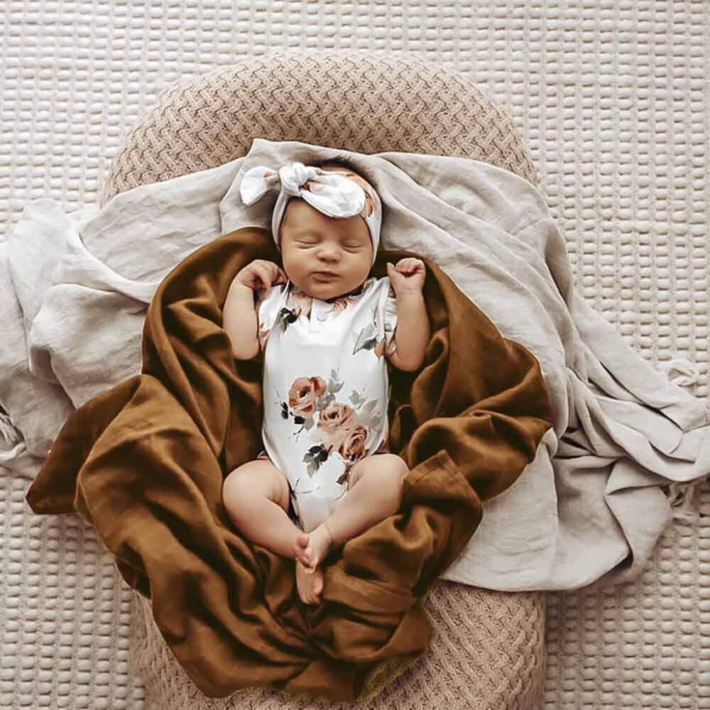 Rosebud Short Sleeve Organic Bodysuit