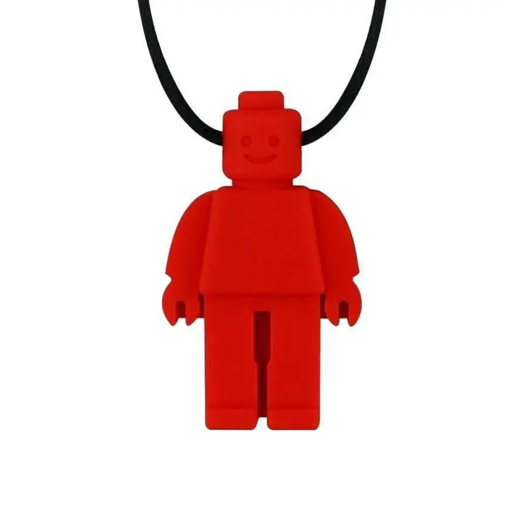 Brick Man Pendant Silicone Sensory Necklace