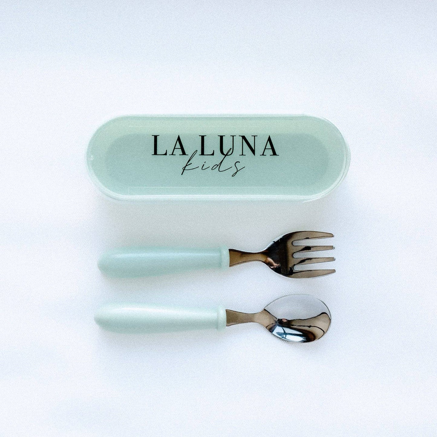 Fork & Spoon Set Green