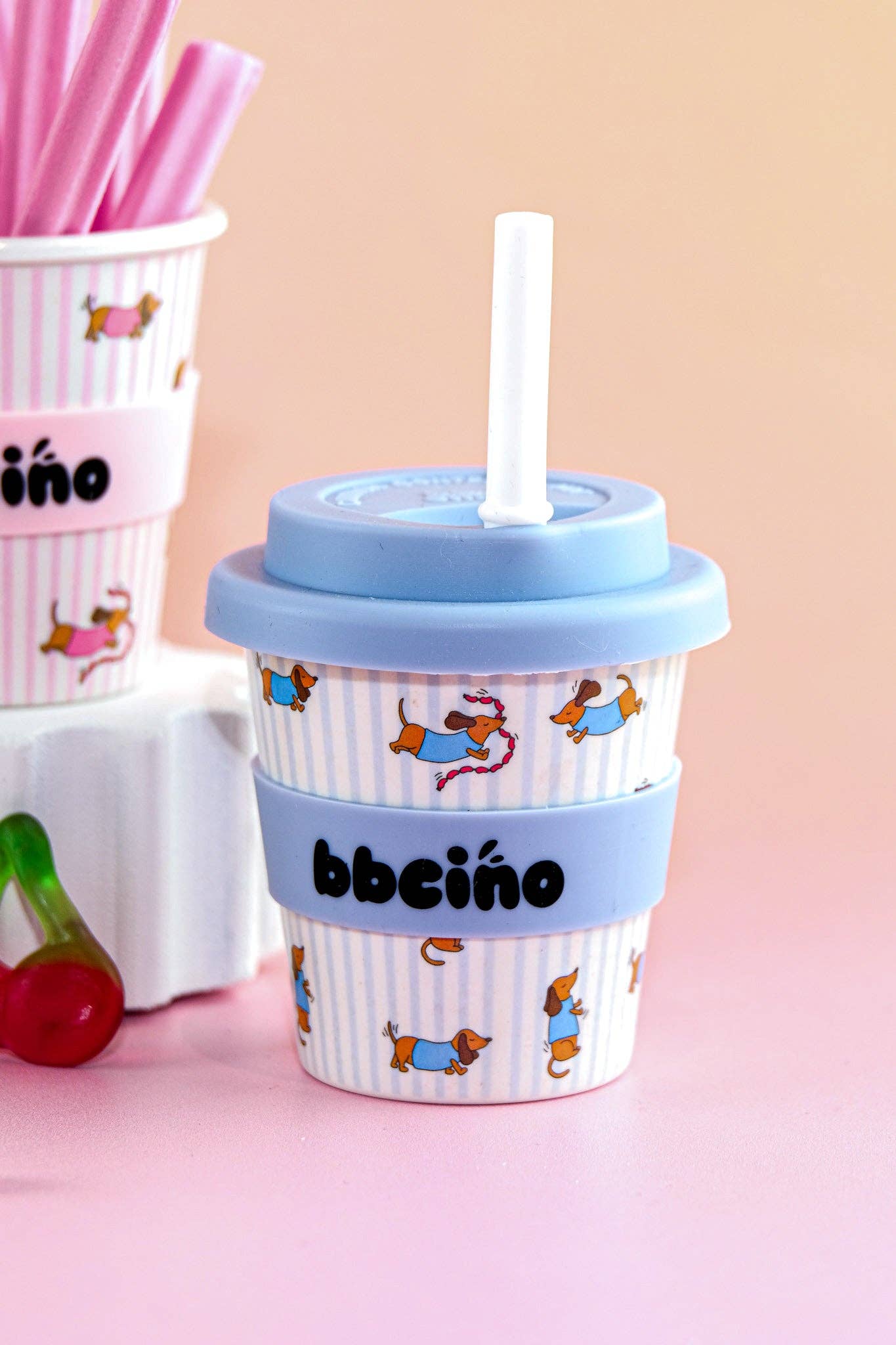 Dash in Blue Babycino Cup - 120ml (STRAW INCLUDED)