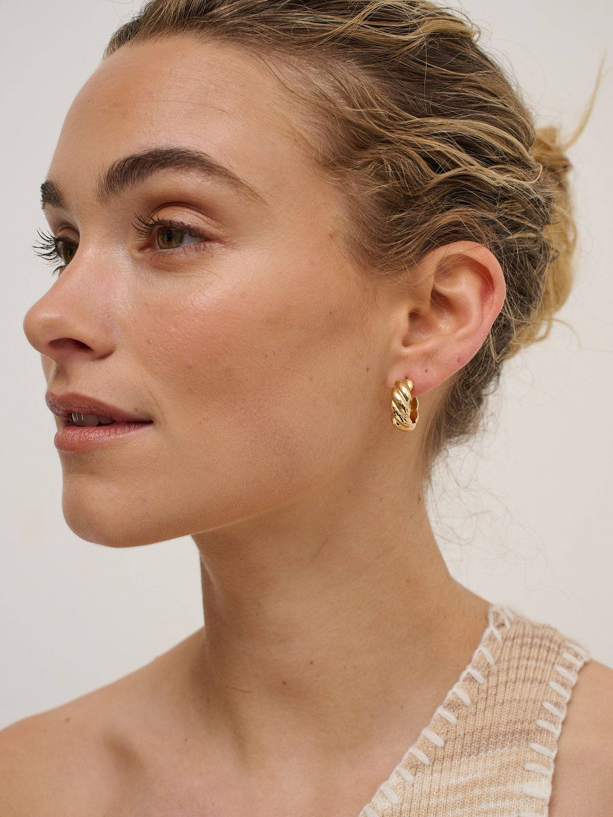 Camile Twist 18K Gold Plated Earrings