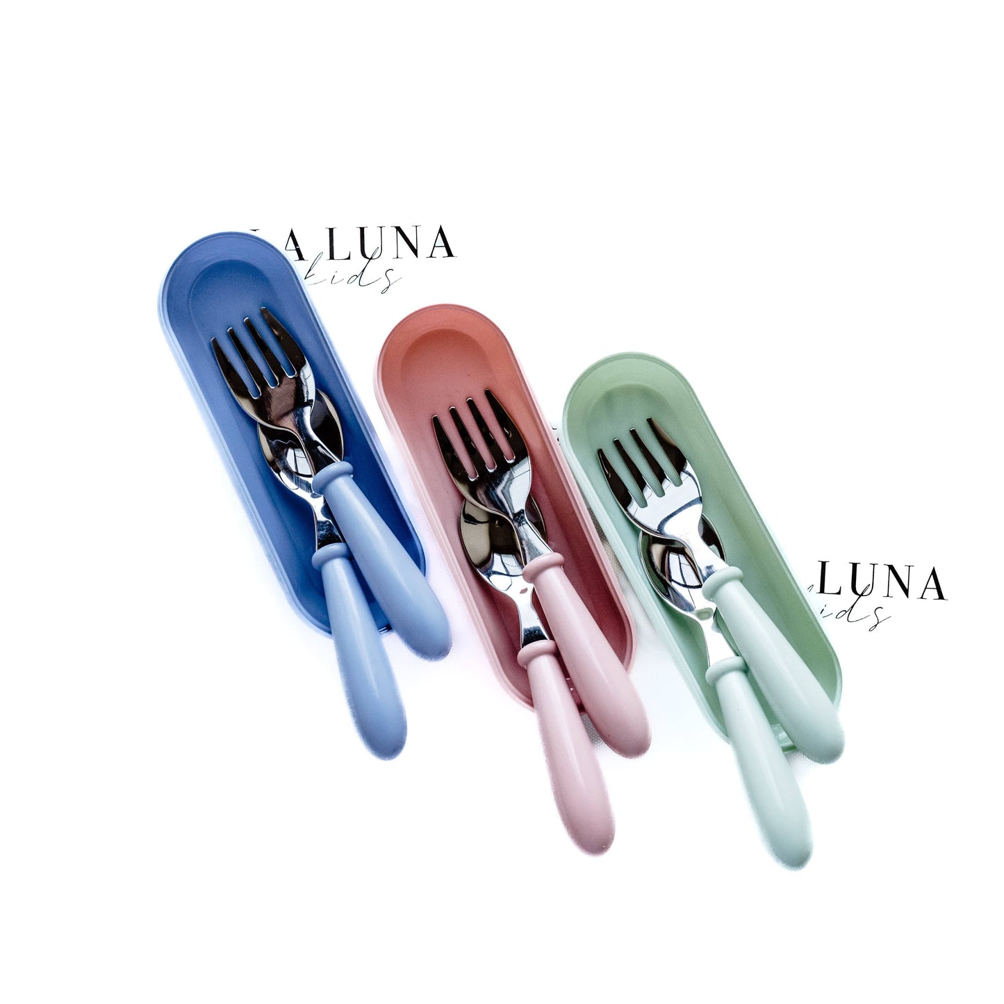Fork & Spoon Set Blue