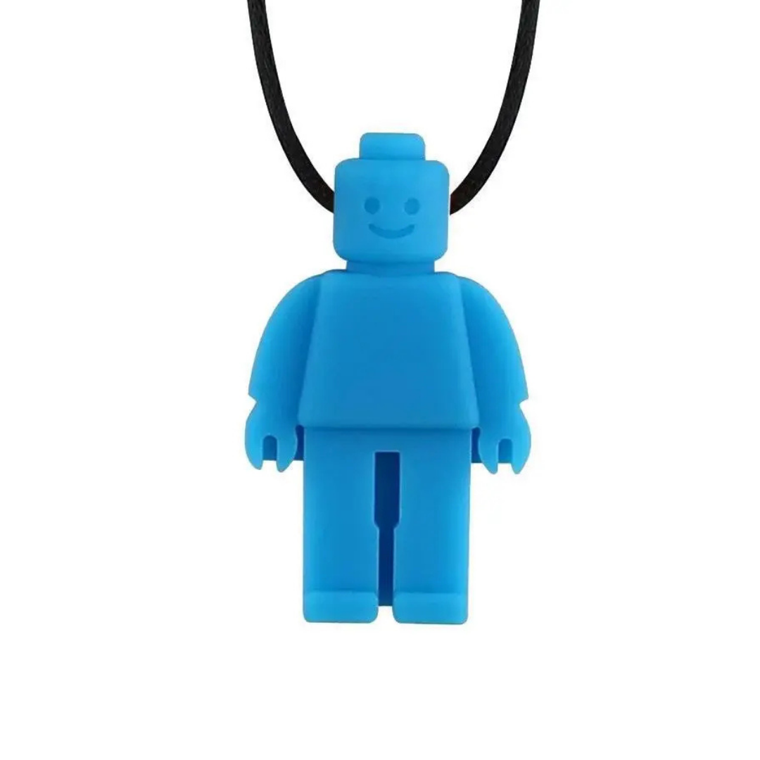 Brick Man Pendant Silicone Sensory Necklace