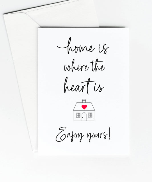 House Warming Congratulations New Home Where the Heart Is