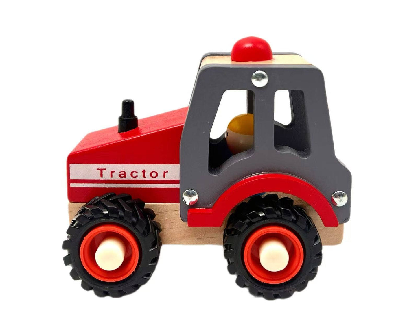 Sturdy Wooden Tractor Toy for Kids