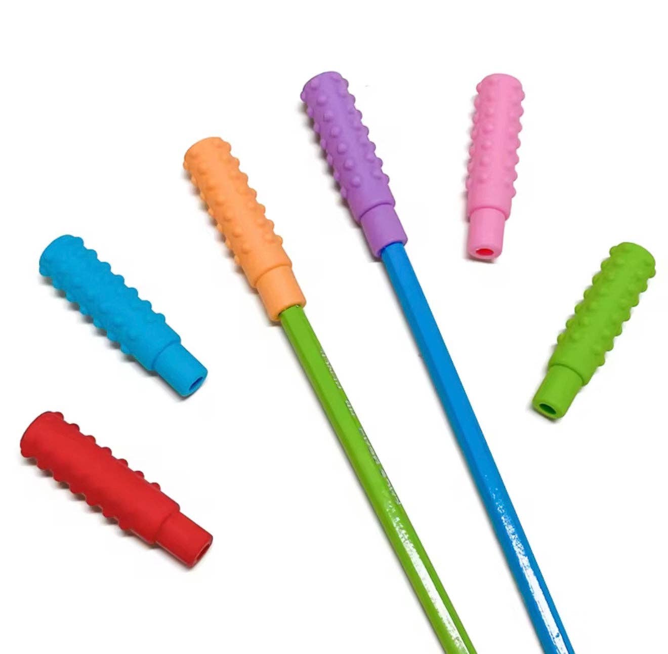 Silicone Sensory Pencil Toppers - Value 3 pack