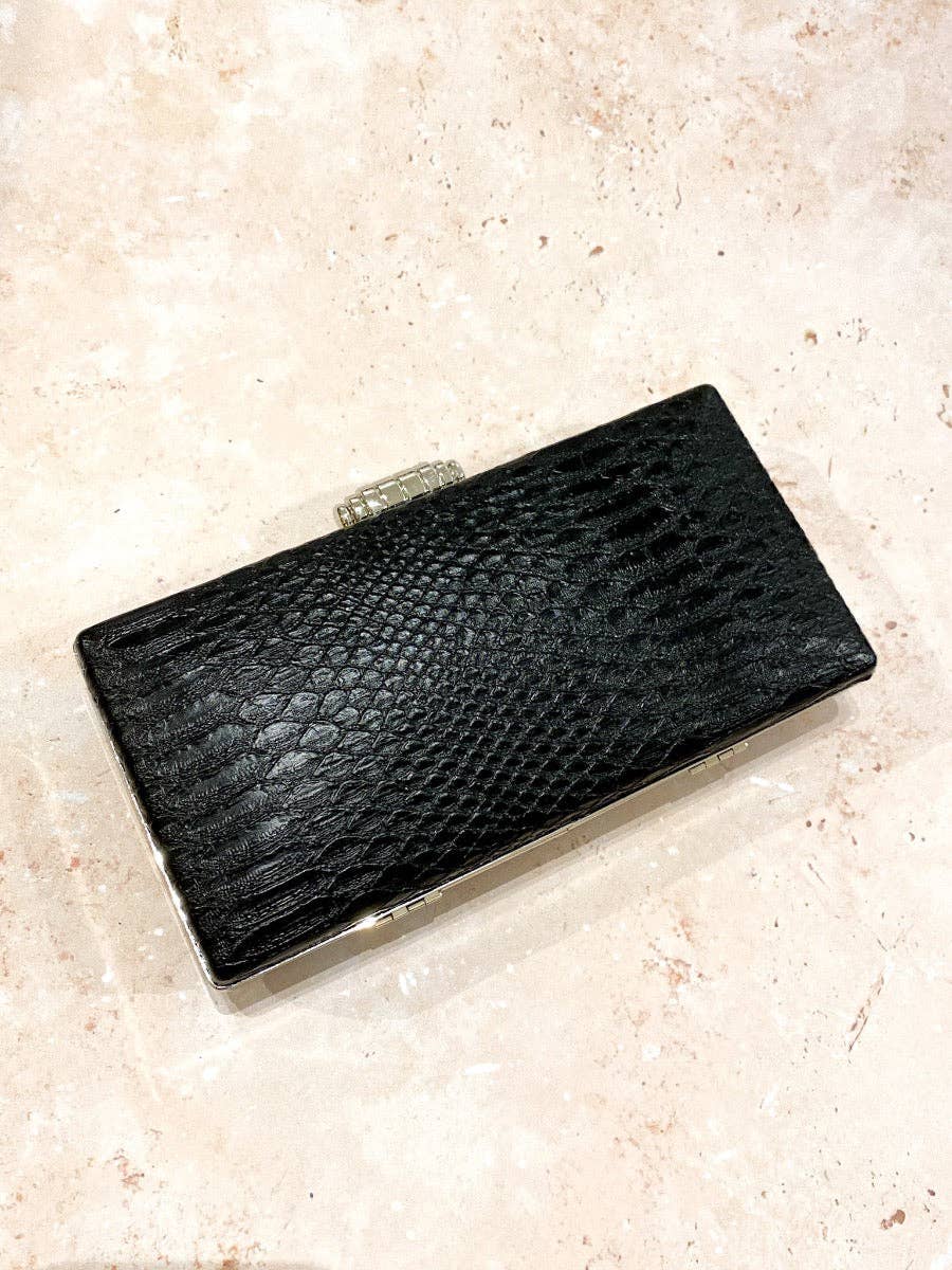 Ciara Croc-Effect Clutch